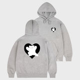 [UNISEX] ベアハートバックプリントフーディー