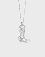 Click heart boot necklace