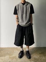 Metal Nylon Cargo Half Pants 3C