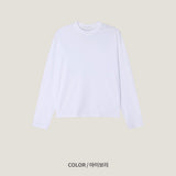 mercerized cropped long-sleeve T-shirt (4colors)