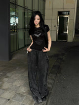 Vintage Washing Wide Pants Sagging ver.