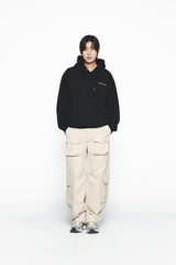 25SS NOISE MOTION LOGO HOODIE BLACK