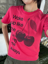 チェリーレターTシャツ