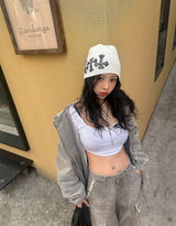 [UNISEX] クロームクロススタッドビーニー