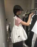 Mendel vintage dot cotton shirring shoulder bag