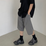 Two tuck wide banding half pants 2C