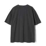 Untitled レイヤーロゴピグメントウォッシュ半袖 Washed Black