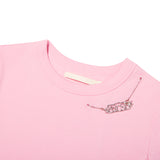 COLLECTION METAL POINT RIBBED T-SHIRT [PINK]