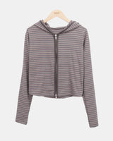 Roban Slim Stripe 2way Hoodie Zip-Up