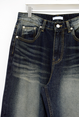 (UNISEX)フォールブルーデニムパンツ