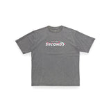 "FLOWER" PRINTED WITH EMBROIDERY S/S T-SHIRT