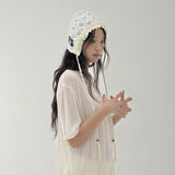 Pierced Heart Bonnet - Ivory