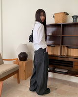 Leming strike Big pocket snap button wide Long  Pants