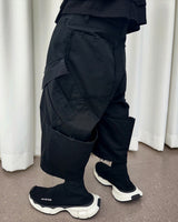 VTG BACK BOOTS CARGO SHORTS_BLACK