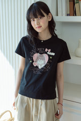 26SS★ ミユキャットクロップ半袖Tシャツ
