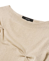 DOZI - Draped Jersey Top _BEIGE