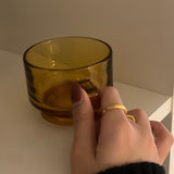 (silver925) Basic matte open ring *gold