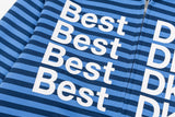 Bella Typo Stripe Hoodie Zip-up