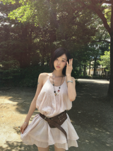 Vintage Gauze Frilled Dress