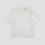 (BL-4331)UARA CREASE RIBBON SET BLOUSE S