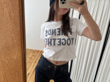 フレンズトゥギャザーパッチワークTシャツ - White (Fit Type)