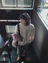 Wool Mix Cable Knit