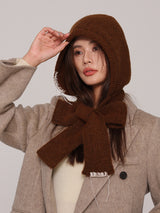 Hand-Stitched Decor Knit Balaclava Beanie