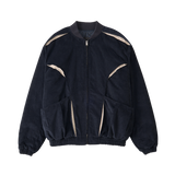 Corduroy Contrast Quilted Blouson - NAVY