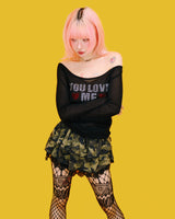 camo kangkang mini skirt (2color)