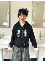 ブラックキュートガールウェットパーカー