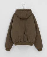 [unisex] ビトリボタンフードウェロンパディングジャンパー