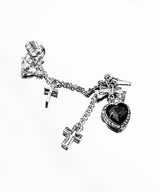 Black Heart Lock Earrings&Ear Cuffs 1PC