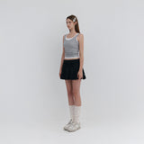 【MADE】 2Way Roll-Up Drape Skirt_Black