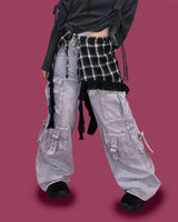 papa cargo denim pants