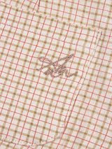 LOW-RISE CHECK LACE MINI SKIRT_Beige