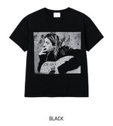 グランジ ヴィンテージ フォト プリント ショートスリーブ Tシャツ