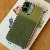 TWO - TONE MOHAIR EPOXY CASE - GREEN