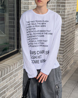 Smash Crop Lettering Long Sleeve