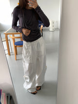 FOLD CARGO WIDE PANTS (5C)