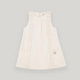 Cream Ruffle Mini Dress