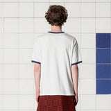 LOGO RINGER T SHIRT / WHITE