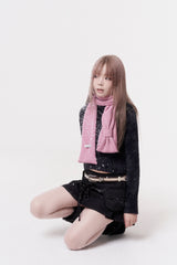 Mini ribbon muffler_pink