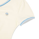 VネックスリムフィットTシャツ [IVORY]