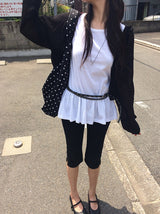 Hobin See-Through Knit Hood Cardigan