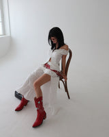Red Heart Stud Wide Belt