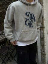 Denim stage fleece hoodie