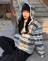 #Cozy Nordic Boa Fleece Hood Jumper (2color)