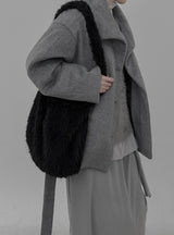 Poodle Wide Fur Shoulder Bag
