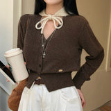 [BELLIDE MADE] Muted V-neck Long Sleeve Cardigan