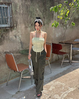 muffler strap set shirring tube top